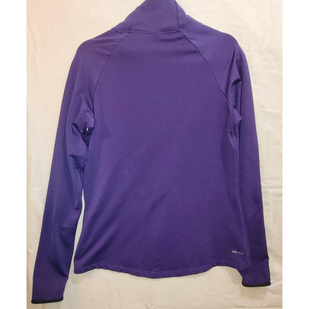 Nike Pro DriFit Pullover Purple Running L-Sleeve Athletic Zip Mock Neck Men XL - Picture 8 of 13
